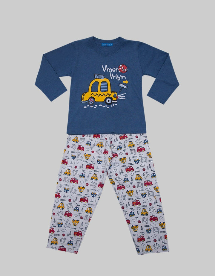 Kidz Too Top Bottom Car Vroom Pajama Set