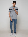 Walrus Men's Polo Shirt Combination Stripe Motif