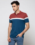 Walrus Men's Casual Short Sleeve Polo Shirt Striped Regular Fit