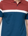 Walrus Men's Casual Short Sleeve Polo Shirt Striped Regular Fit