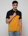Walrus Men's Polo Shirt Two-Tone Contrast Stripe Motif