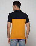 Walrus Men's Polo Shirt Two-Tone Contrast Stripe Motif