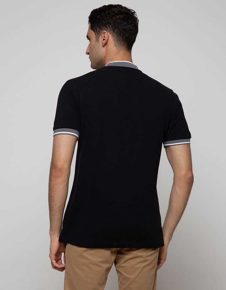 Walrus Studio Polo Neck Stripe T-Shirt