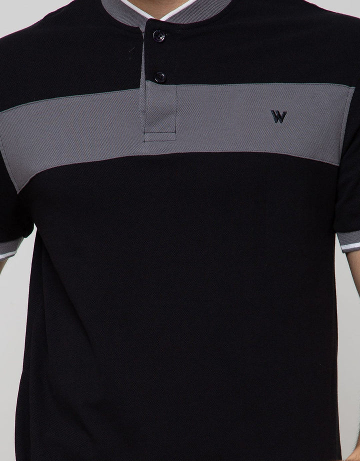 Walrus Studio Polo Neck Stripe T-Shirt