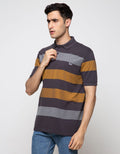 Walrus Men's Polo Shirt Big Stripe Motif