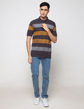 Walrus Men's Polo Shirt Big Stripe Motif