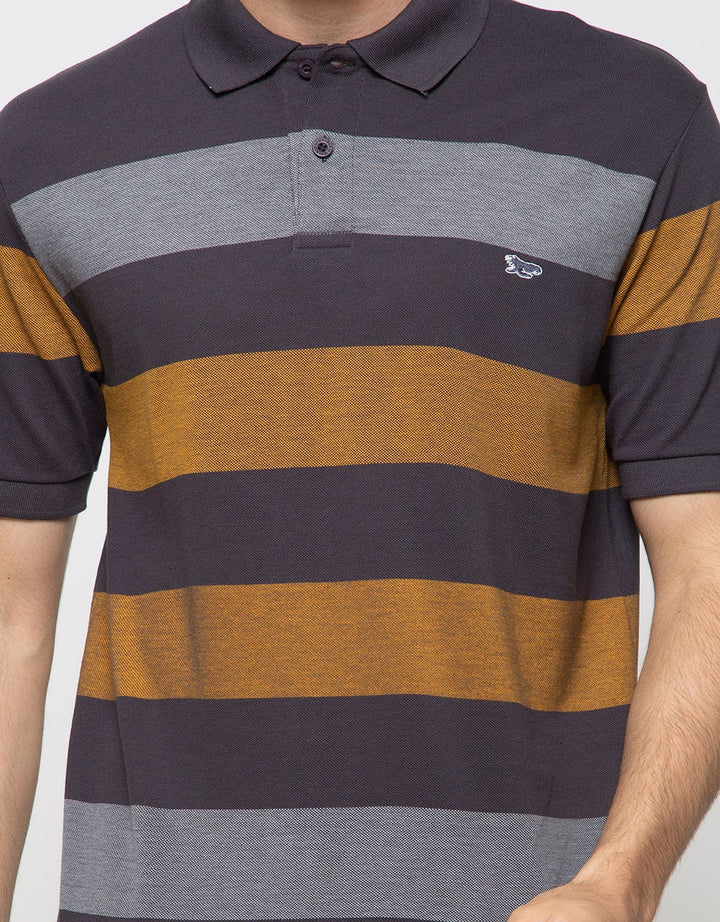 Walrus Men's Polo Shirt Big Stripe Motif