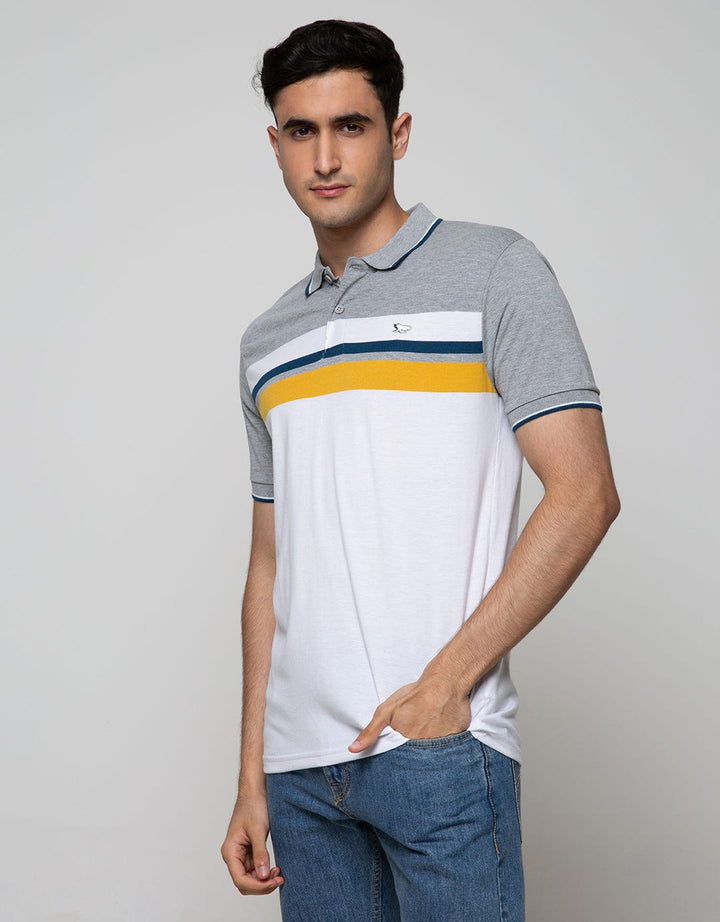 Walrus Men's Polo Shirt Top Stripe Print