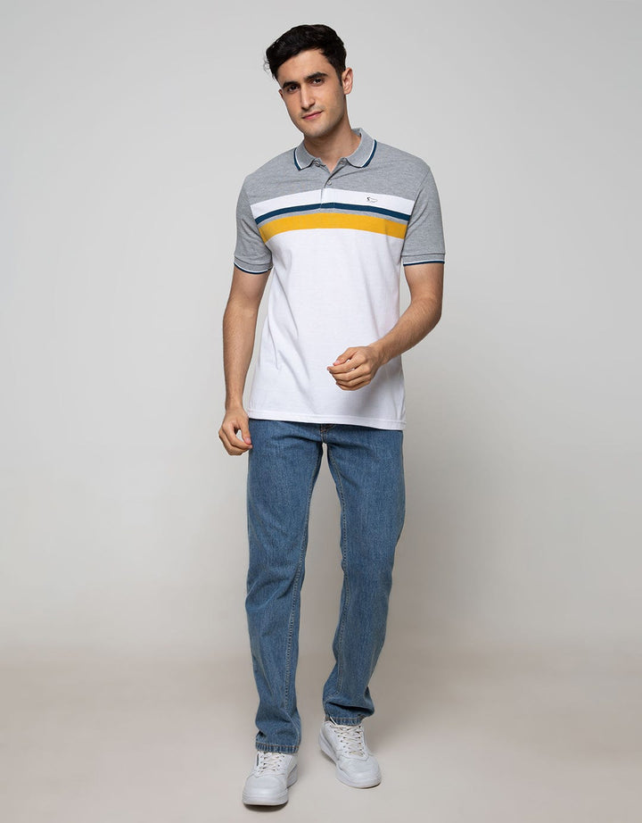 Walrus Men's Polo Shirt Top Stripe Print