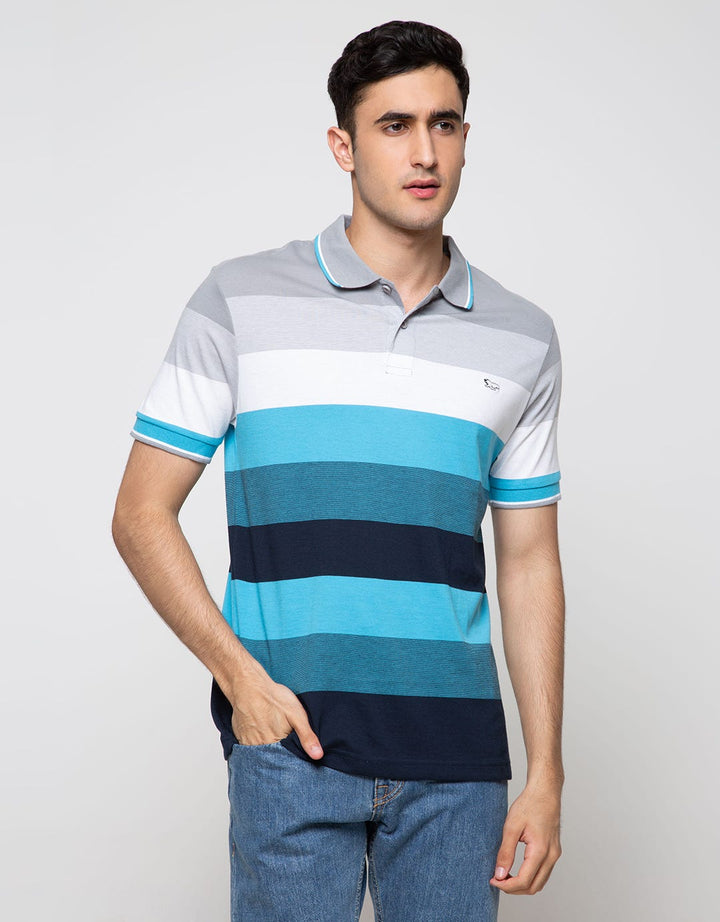 Walrus Men's Casual Striped Polo Shirt