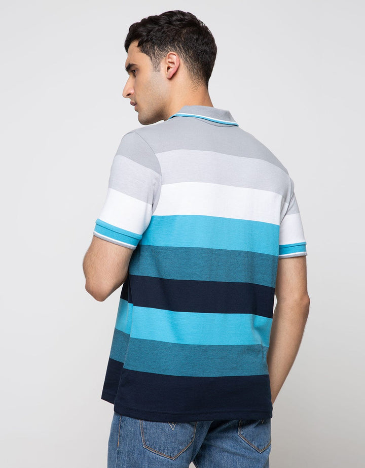 Walrus Men's Casual Striped Polo Shirt