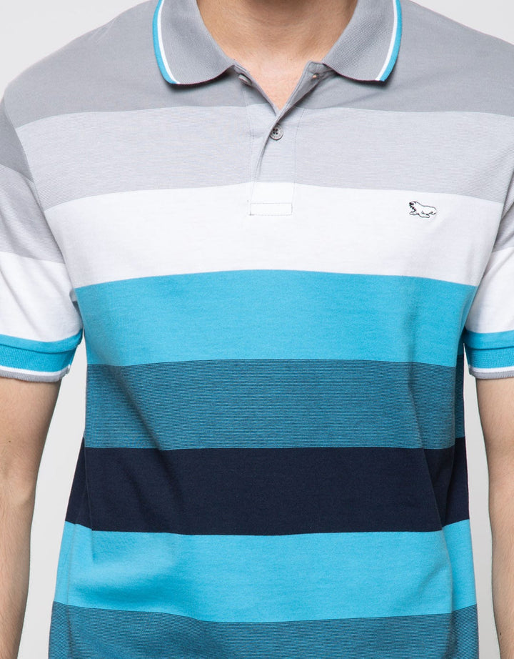 Walrus Men's Casual Striped Polo Shirt