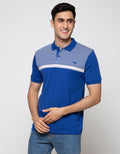 Walrus Men's Casual Short Sleeve Polo Shirt Striped Regular Fit