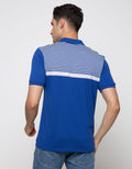 Walrus Men's Casual Short Sleeve Polo Shirt Striped Regular Fit