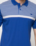 Walrus Men's Casual Short Sleeve Polo Shirt Striped Regular Fit