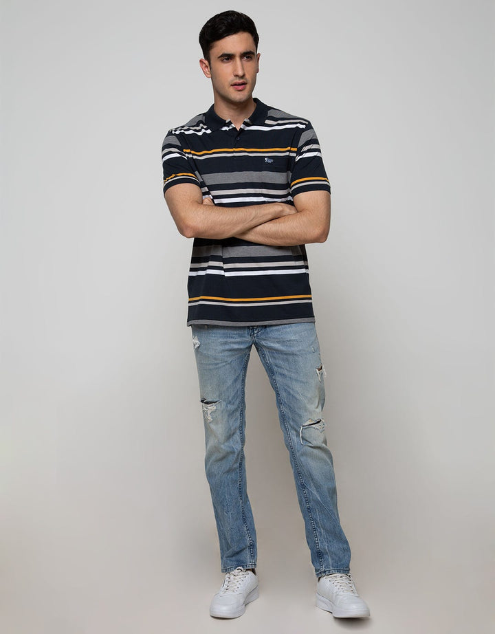 Walrus Men's Polo Shirt Striped Big Small