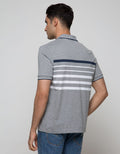 Walrus Men's Two-Tone Striped Polo Shirt