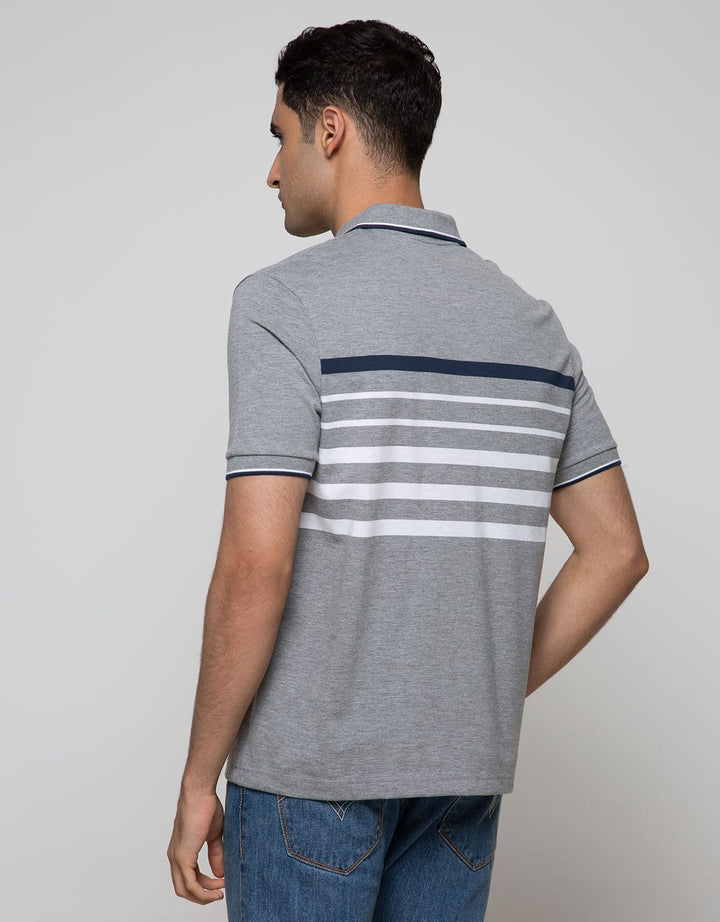 Walrus Men's Two-Tone Striped Polo Shirt