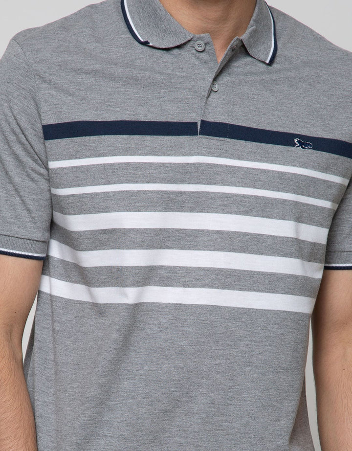 Walrus Men's Two-Tone Striped Polo Shirt