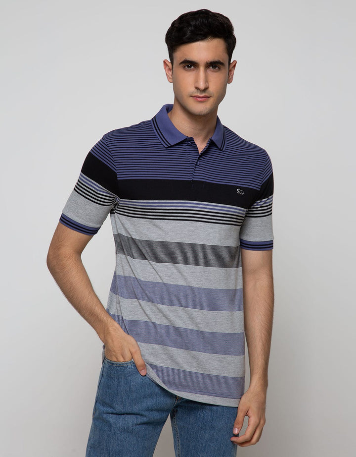 Walrus Men's Polo Shirt Striped Short Sleeve