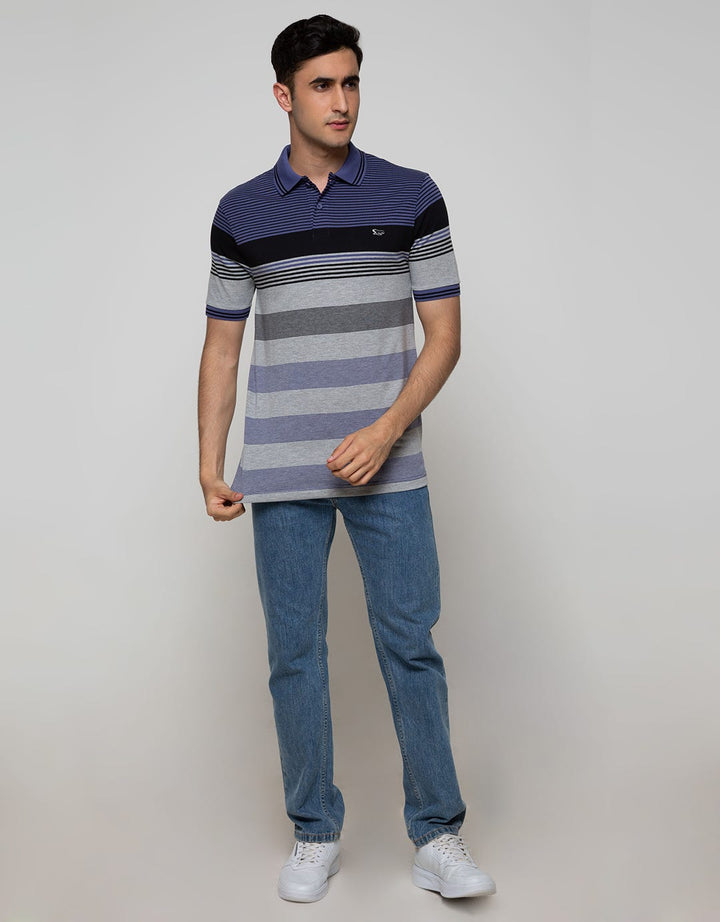 Walrus Men's Polo Shirt Striped Short Sleeve