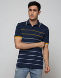 Walrus Men's Polo Shirt Small Stripe Pattern