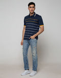 Walrus Men's Polo Shirt Small Stripe Pattern