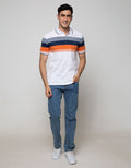Walrus Stripe Print Polo Shirt