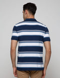 Walrus Men's Casual Short Sleeve Polo Shirt Striped Regular Fit