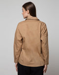 Details Long Sleeve Shirt Assym Large Collar