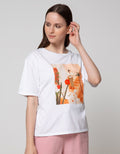 Details Short Sleeve T-Shirt Flower Print