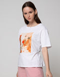Details Short Sleeve T-Shirt Flower Print