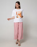 Details Short Sleeve T-Shirt Flower Print