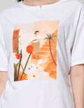 Details Short Sleeve T-Shirt Flower Print