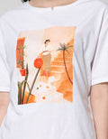 Details Short Sleeve T-Shirt Flower Print