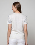 Details Short Sleeve T-Shirt Flower