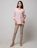 St. Yves 34 Blouse Top V-Neck Versace