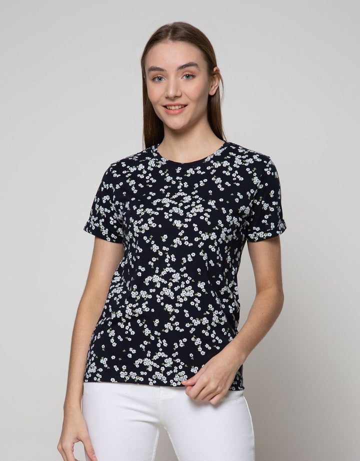 Connexion Short Sleeve T-Shirt Print Bunga