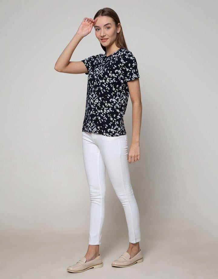 Connexion Short Sleeve T-Shirt Print Bunga