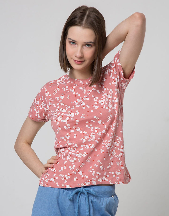 Connexion Short Sleeve T-Shirt Print Bunga