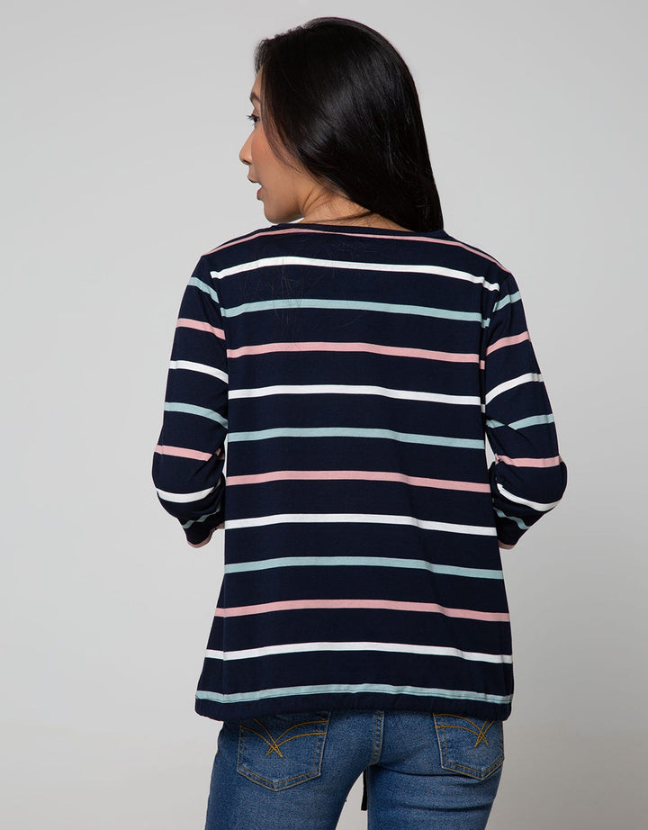 Connexion T-Shirt Drawstring Stripes Colorful