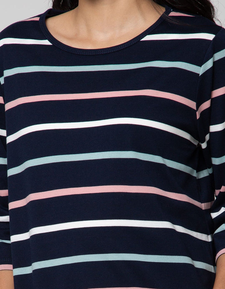 Connexion T-Shirt Drawstring Stripes Colorful