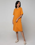 Connexion Short Sleeve Midi Dress Plain Babyterry