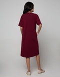 Connexion Short Sleeve Midi Dress Plain Babyterry