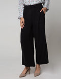 Annisa Long Pants Straight Leg Pants With Hook Opening