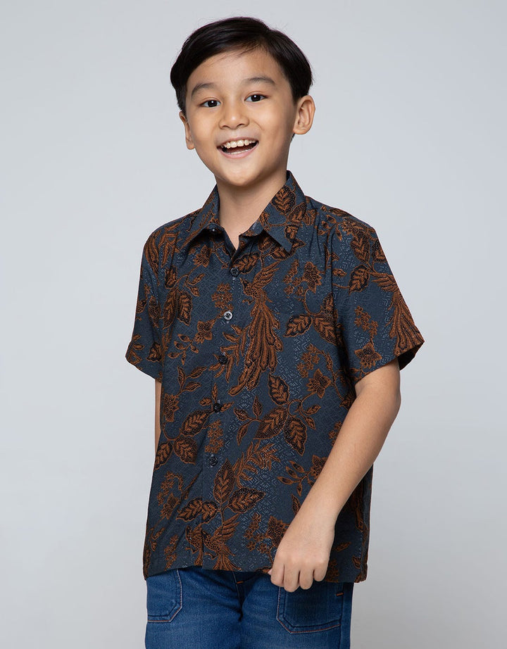 Arjuna Weda Boy Batik Shirt Ceplok Peacock