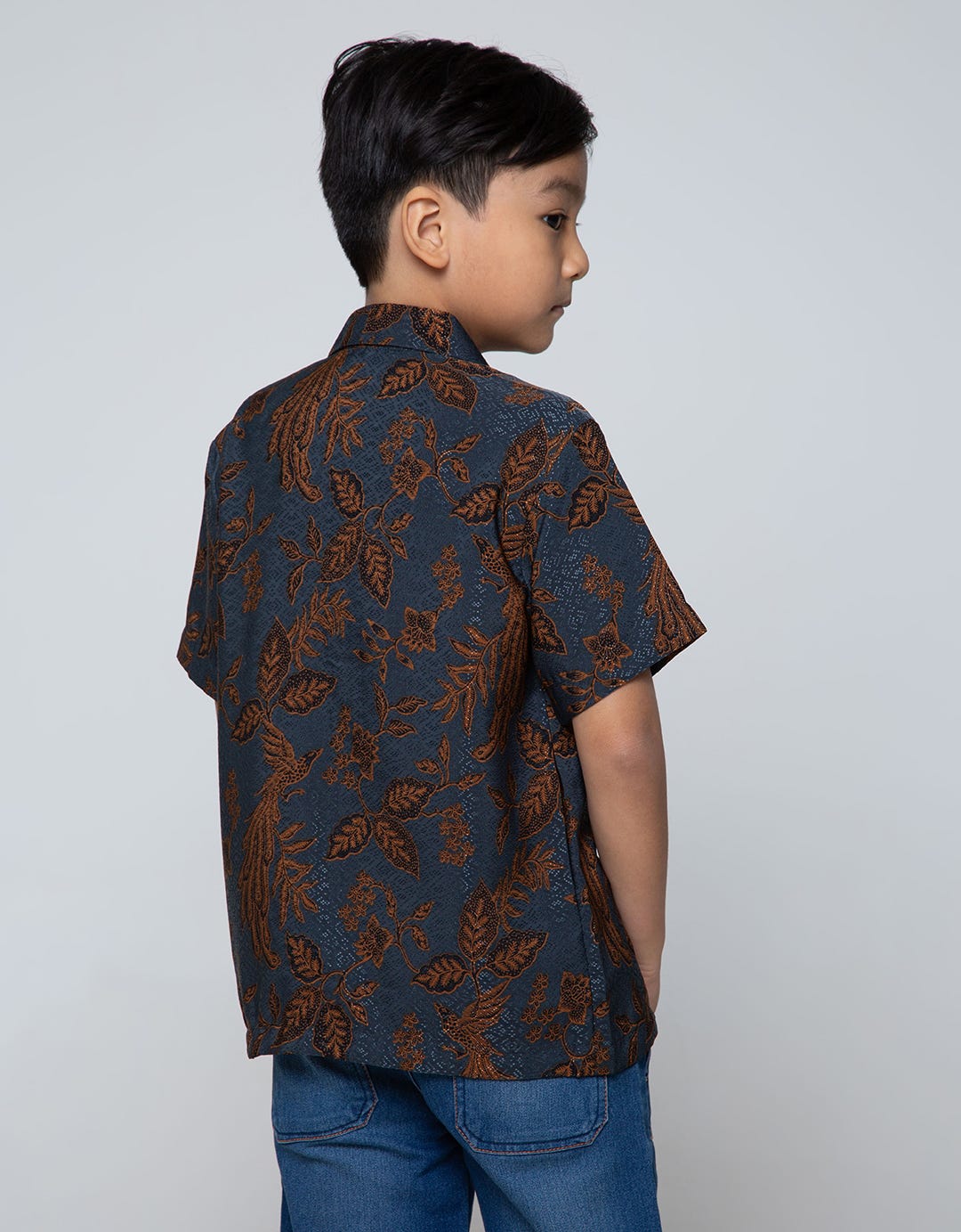 Arjuna Weda Boy Batik Shirt Ceplok Peacock
