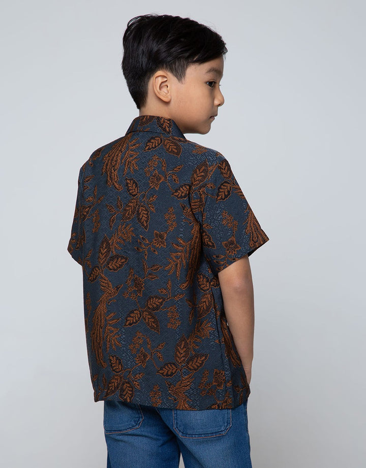 Arjuna Weda Boy Batik Shirt Ceplok Peacock