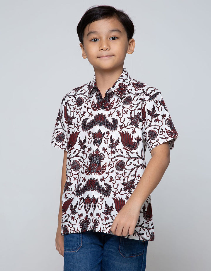 Arjuna Weda Boy Hem Batik Ayam Puger