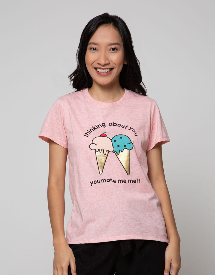 Nevada Short Sleeve T-Shirt Cartoon Foil Double Ice Cream